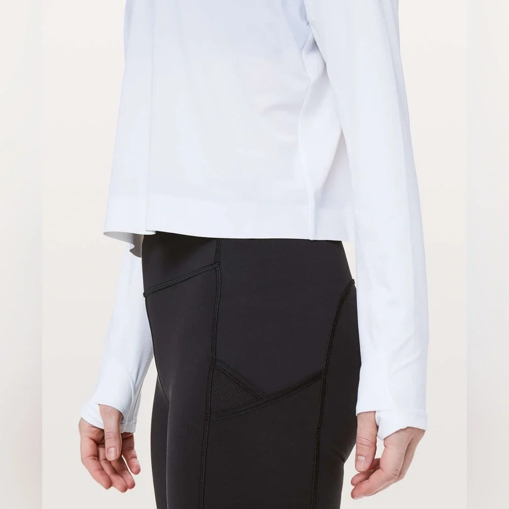 Lululemon Another Lap Strong Long Sleeve, White, 4 - Picture 4 of 11
